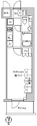 スペーシア住吉 1Kの間取図画像