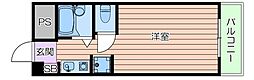 東昌第8ハイツA棟 1Kの間取図画像