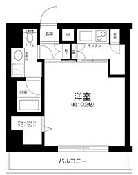 グランド・ガーラ三田 1Kの間取図画像