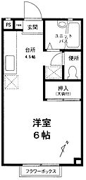 FK戸塚コーポ 1Kの間取図画像