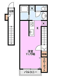 シャルマン異人池 1Kの間取図画像