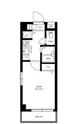 ジェネラルアパートメント常盤台 1Kの間取図画像