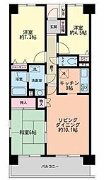 習志野台野村ハイツ 3階3LDKの間取り