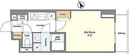 COMFORIA要町 1Kの間取図画像