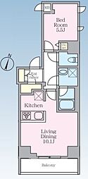 S-RESIDENCE板橋大山clair 1LDKの間取図画像