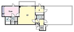 エルスタンザ中目黒 1LDKの間取図画像