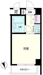 日神パレス八王子 1Kの間取図画像