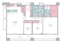 レジディア西麻布 3LDKの間取図画像
