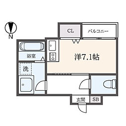WELLSQUAREOTSUKA ワンルームの間取図画像