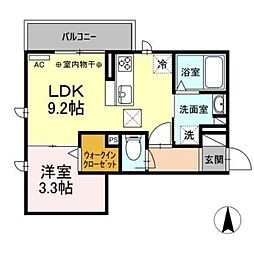 サンイースト 1LDKの間取図画像