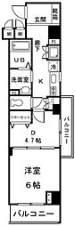 S-ONEビル 1DKの間取図画像