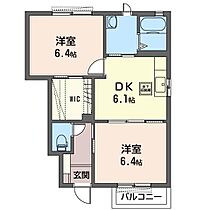 メゾン・ファミールＣ 00101 ｜ 茨城県桜川市岩瀬1399-1（賃貸アパート2DK・1階・46.70㎡） その2