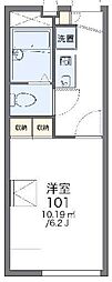 レオパレスウエストゴールド 1Kの間取図画像