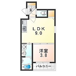 RIO GRANDE 1LDKの間取図画像