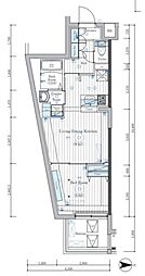 大田区矢口2丁目マンション 1DKの間取図画像