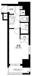 グラーサ銀座イースト 1Kの間取図画像