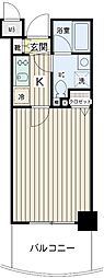 エクセル東神奈川 1Kの間取図画像