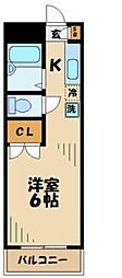 エトワール永山 1Kの間取図画像