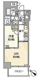 パークリュクス御茶ノ水 1LDKの間取図画像