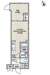 エルファーロ恵比寿 3階1LDKの間取り