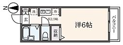 プラテーク日吉 1Kの間取図画像