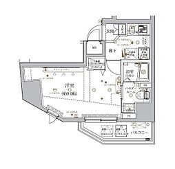 クレイシア文京春日 1Kの間取図画像