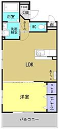 ＰＬＡＩＳＩＲ花 1階1LDKの間取り