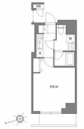 コンシェリア東京キバステーションフロント 1Kの間取図画像