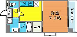 ショーソン上沢第2松村ビル 1Kの間取図画像