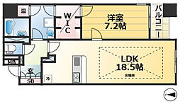 ディ・アルクス元町 1LDKの間取図画像