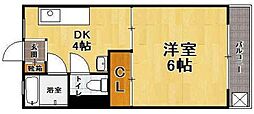 ハッピーエステート片江 1Kの間取図画像