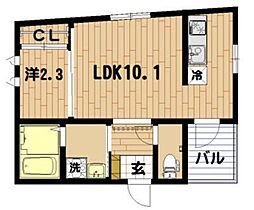 エンヒルズ横浜 1LDKの間取図画像