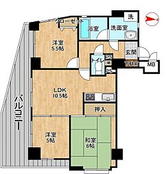 ライオンズマンション千葉東 3LDKの間取図画像
