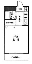 HillValley妙法寺 1Kの間取図画像