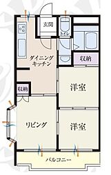 b'CASA大宮日進re-born 3Kの間取図画像