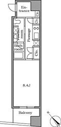 レジディア恵比寿2 1Kの間取図画像