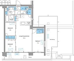 新宿区高田馬場3丁目マンション 3LDKの間取図画像