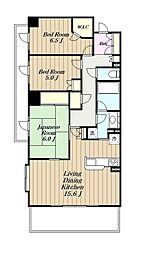 プラウド相模大野 3LDKの間取図画像