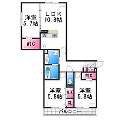 パサログランデ綾之町 3LDKの間取図画像