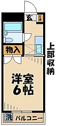ドミール斎藤 1Kの間取図画像