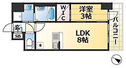 アドバンス神戸ラシュレ 1LDKの間取図画像