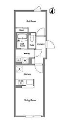 エクサム下北沢4 1DKの間取図画像