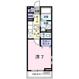 シャロル3 1Kの間取図画像