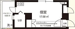 柏木MURA ワンルームの間取図画像