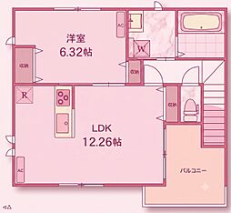 ソルクレスト鹿浜1 1LDKの間取図画像