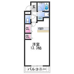 ルーチェ秋月 ワンルームの間取図画像