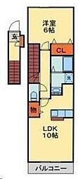 セレシード壱番館 1LDKの間取図画像