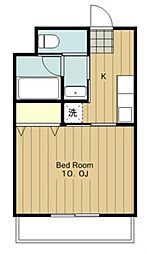 オーイン3 1Kの間取図画像