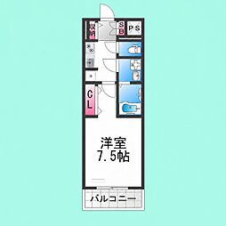 S-RESIDENCE堺市駅前 1Kの間取図画像