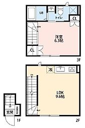 フェリオ小田急相模原 1LDKの間取図画像